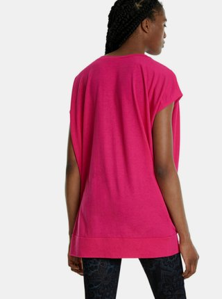 Ružové vzorované tričko Desigual