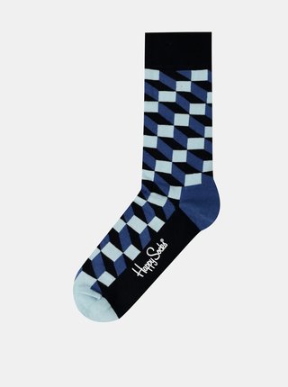 Modré vzorované ponožky Happy Socks Filled Optic