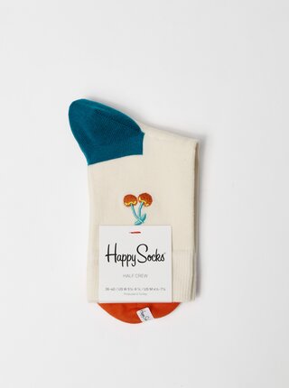 Krémové dámske ponožky Happy Socks Cherry