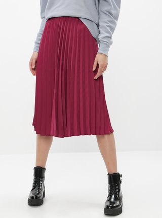 Vínová plisovaná midi sukňa ZOOT Kate