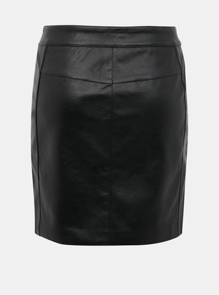 Čierna koženková sukňa ONLY Glow