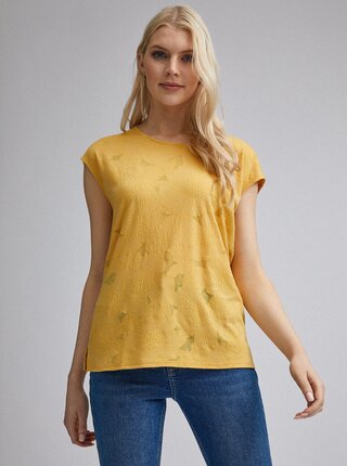 Žlté kvetované tričko Dorothy Perkins