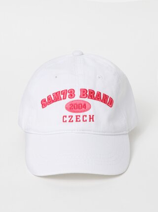 Bílá dámská kšiltovka s motivem SAM 73