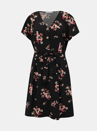 Čierne kvetované šaty Haily´s Lina