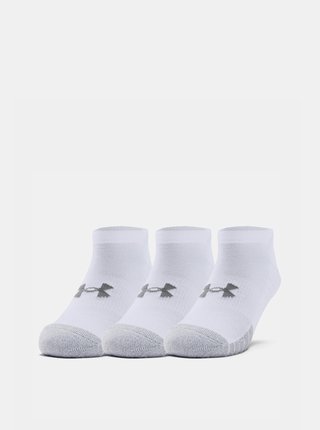 Sada tří párů bílých ponožek Heatgear Under Armour