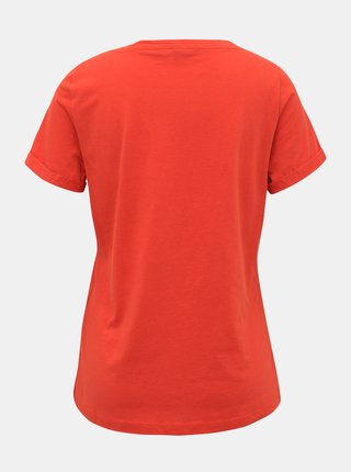 Červené tričko s potlačou VERO MODA Karla Rebecca