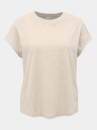 Krémové basic tričko Jacqueline de Yong Line