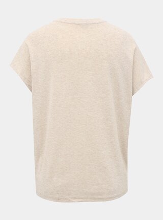Krémové basic tričko Jacqueline de Yong Line