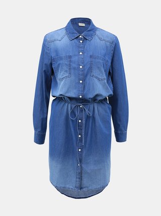 Modré rifľové košeľové šaty Jacqueline de Yong Bill