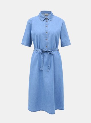 Svetlomodré rifľové košeľové šaty Jacqueline de Yong Roger