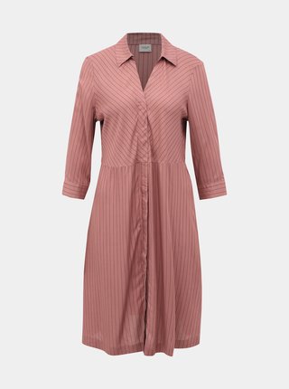 Ružové pruhované košeľové šaty Jacqueline de Yong Robbie