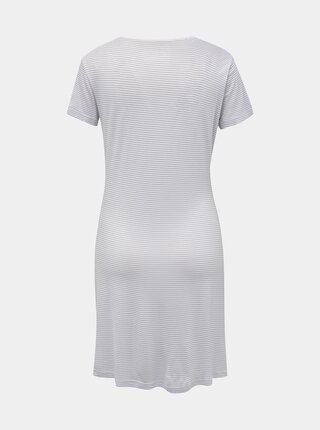 Šedo-biela pruhovaná nočná košeľa M&Co
