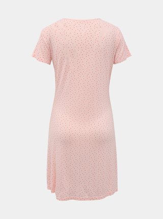 Ružová bodkovaná nočná košeľa M&Co