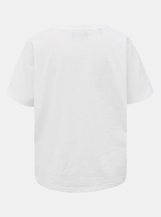 Biele voľné tričko s potlačou Selected Femme Foui