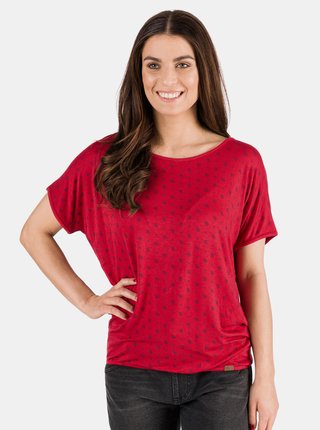 Červené dámské vzorované tričko SAM 73 