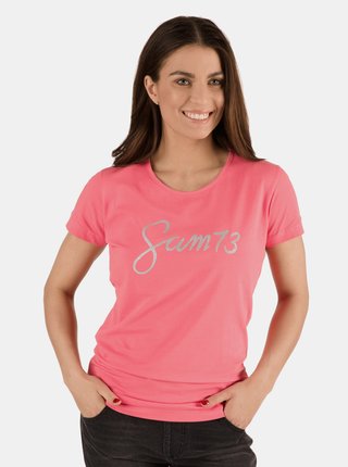 Ružové dámske tričko s potlačou SAM 73 Meria