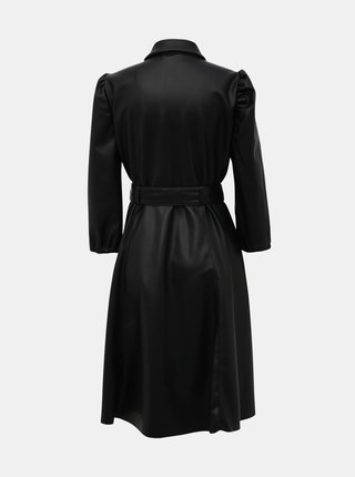 Čierne koženkové šaty VILA Daras