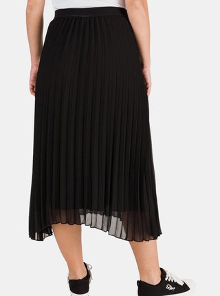 Čierna dámska plisovaná midi sukňa SAM 73