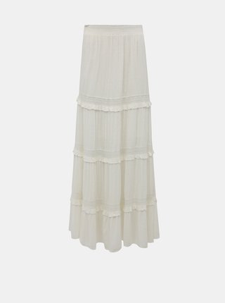 Biela maxi sukňa Miss Selfridge Dobby