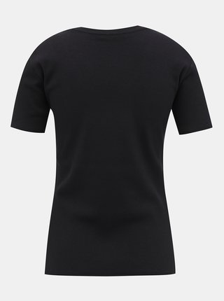 Černé dámské žebrované tričko Guess 