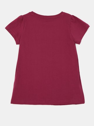 Tmavoružové dievčenské tričko s potlačou Hannah Poppy