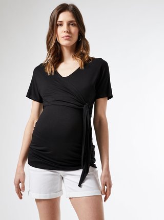 Čierne tehotenské tričko Dorothy Perkins Maternity