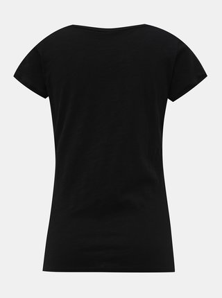 Čierne dámske tričko s potlačou Hannah Saldiva