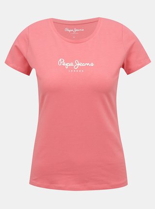 Ružové dámske tričko s potlačou Pepe Jeans Virginia