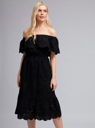 Černé šaty s madeirou Dorothy Perkins
