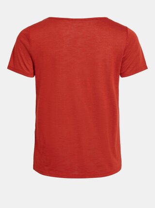 Červené basic tričko VILA