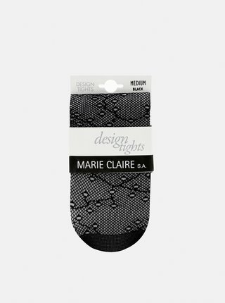 Čierne vzorované pančuchové nohavice Marie Claire