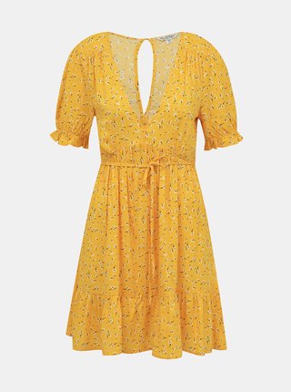 Žlté vzorované šaty Miss Selfridge