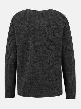 Tmavošedý sveter s prímesou vlny z alpaky VILA