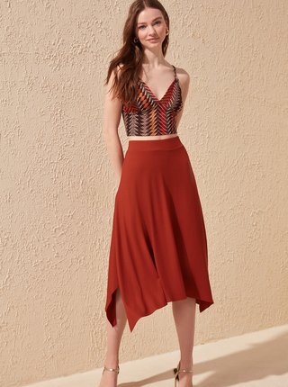 Červená sukňa Trendyol