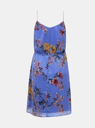 Modré kvetované šaty VERO MODA