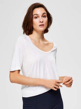 Biela basic tričko Selected Femme