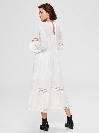 Biele midi šaty Selected Femme
