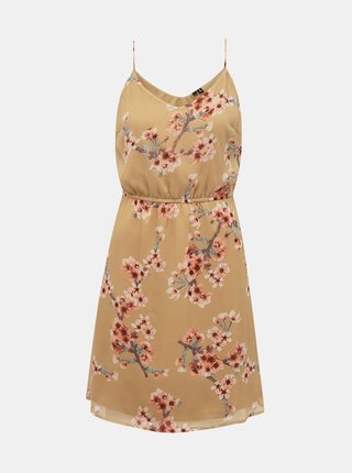 Béžové kvetované šaty VERO MODA
