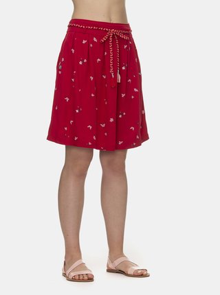 Červená vzorovaná sukňa Ragwear