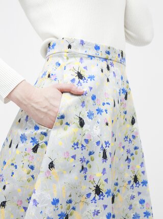 Svetlošedá kvetovaná sukňa annanemone