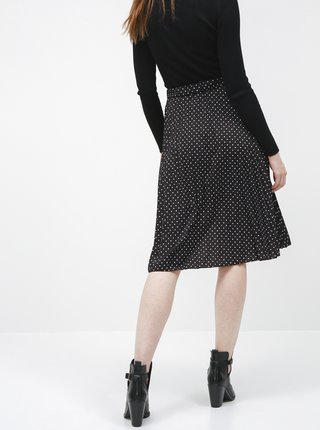 Čierna bodkovaná plisovaná sukňa Haily´s Leah