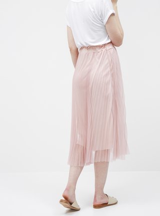 Ružová tylová plisovaná midi sukňa Haily´s Dina