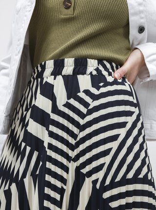 Modro-béžová vzorovaná maxi sukňa Selected Femme Alexis