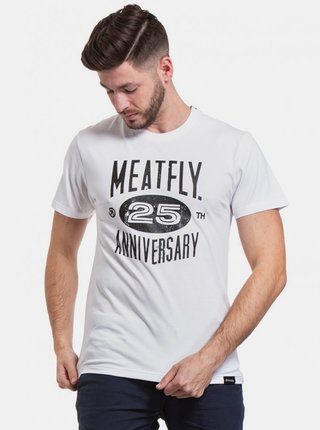 Biele pánske tričko s potlačou Meatfly