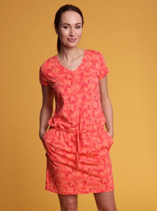 Oranžové dámske vzorované šaty LOAP Banyta