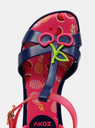 Modro-růžové holčičí sandály Zaxy