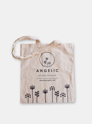 Krémová bavlněná nákupní taška Angelic