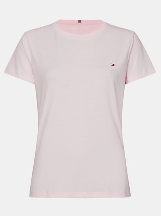 Svetloružové dámske basic tričko Tommy Hilfiger