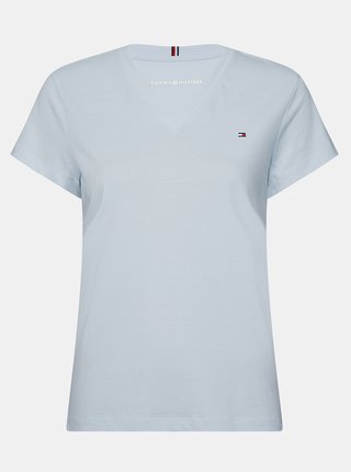 Světle modré dámské basic tričko Tommy Hilfiger