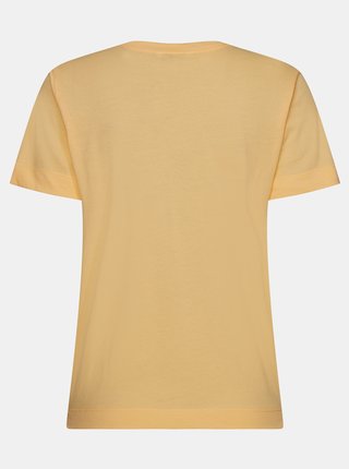 Žlté dámske tričko s potlačou Tommy Hilfiger